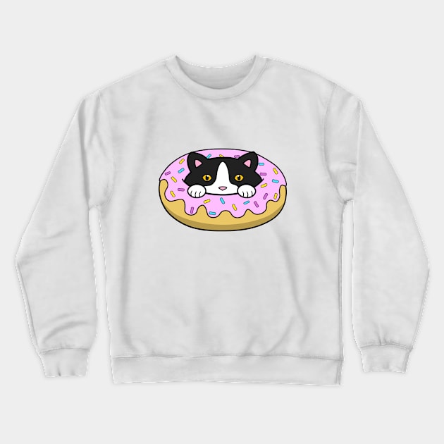 Pink Doughnut Cat Crewneck Sweatshirt by Purrfect